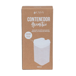 Canister Hermético A Presión 1.200 Ml Blanco
