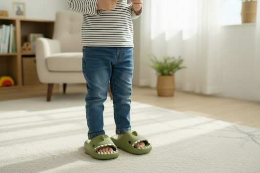 Sandalia Infantil Tiburón Goma Verde