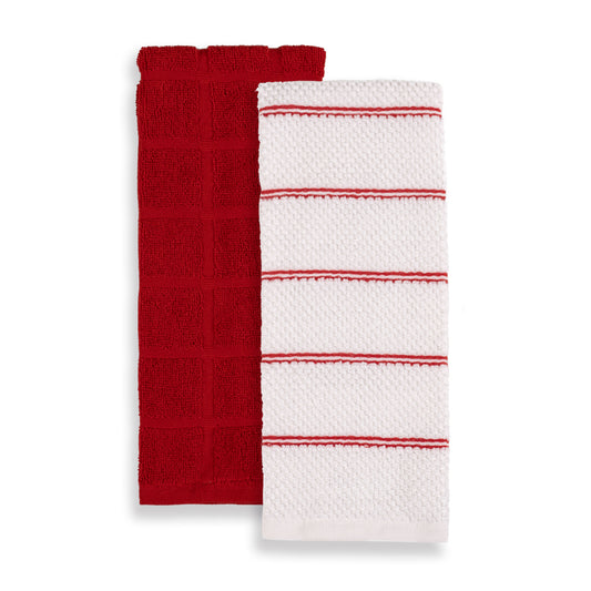 Set Paños De Cocina Rojo