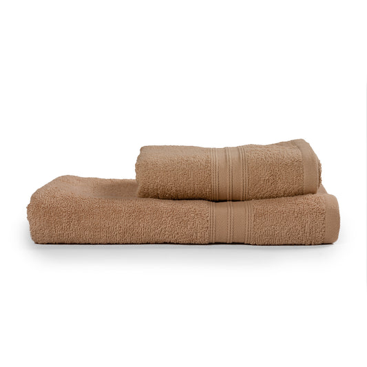 Set Toalla Cuerpo Y Manos Beige