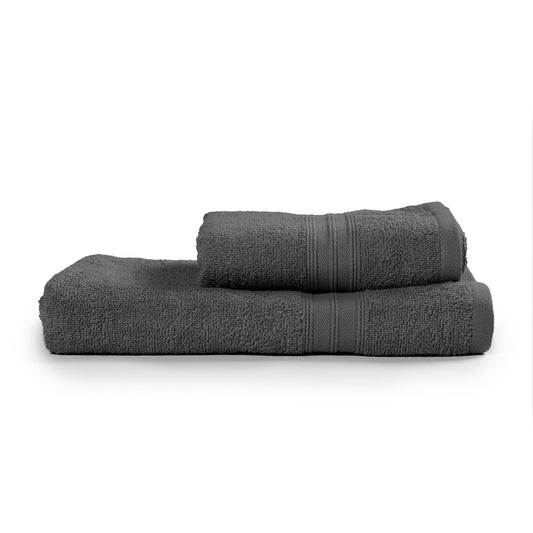 Set Toalla Cuerpo Y Manos Gris