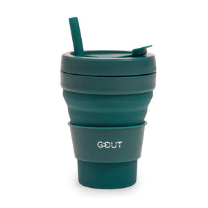 Mug Gout Silicona Plegable Verde Petróleo