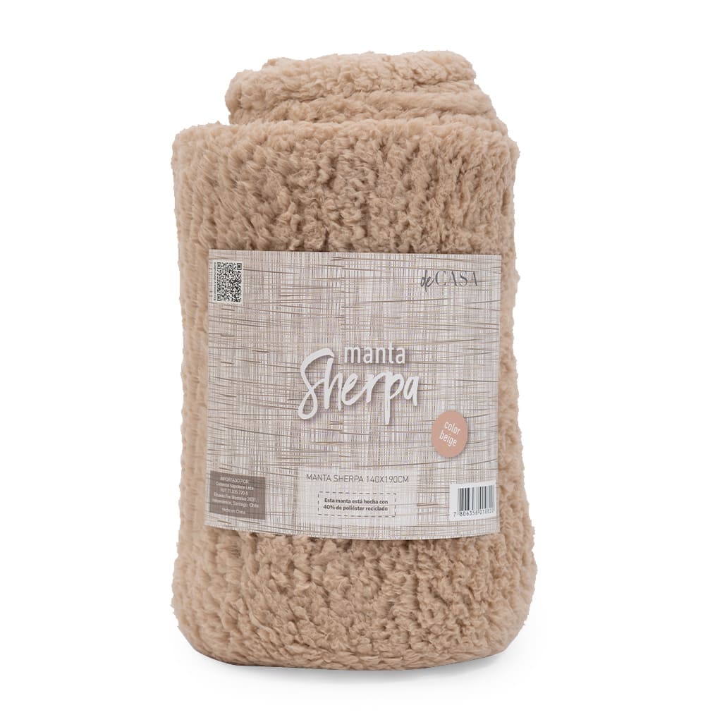 Manta Sherpa Grande Beige