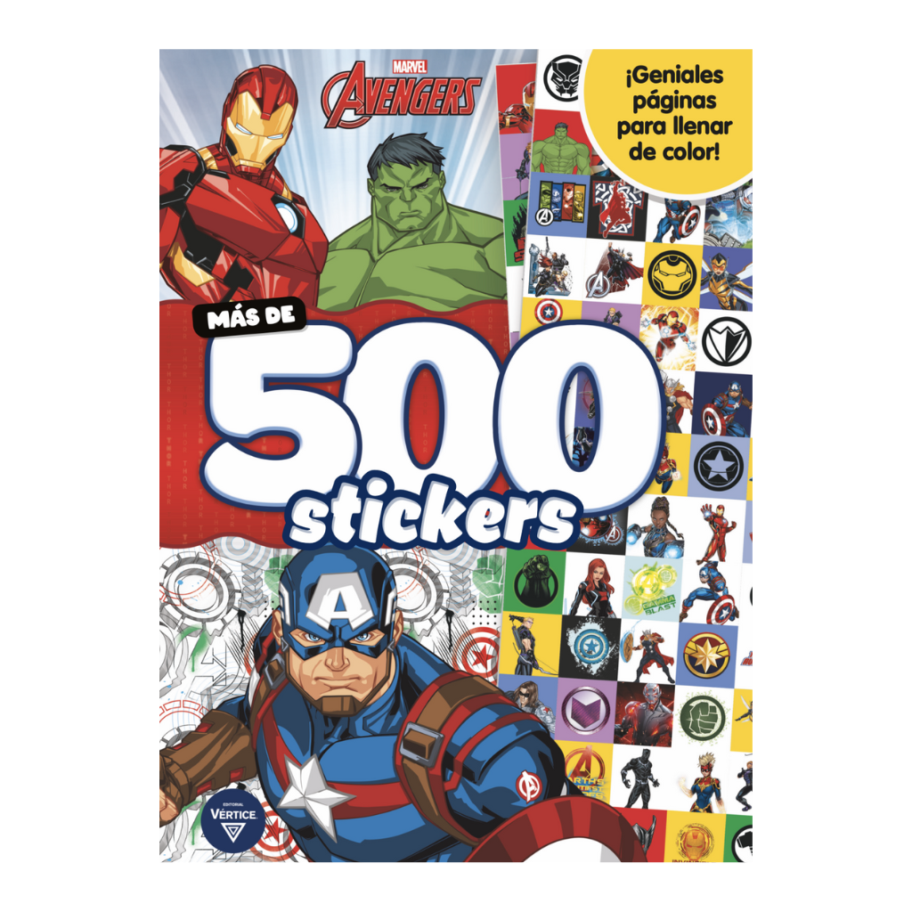 Libro Actividades 500 Stickers Avengers (B5990)