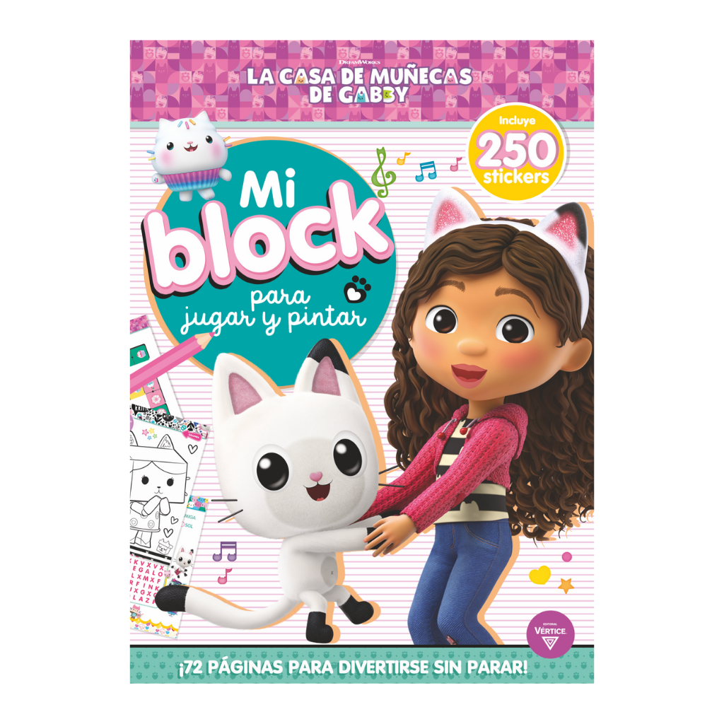 Block De Actividades 72Pag + 250 Stickers Gabby (B5990)