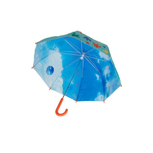 Combo 1 Botas De Agua Infantil Azul + 1 Paraguas Dinosaurio Aqua