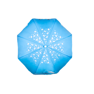 Combo Lluvia Infantil: Paraguas Celeste Lobo Marino + Impermeable Orejas Mickey