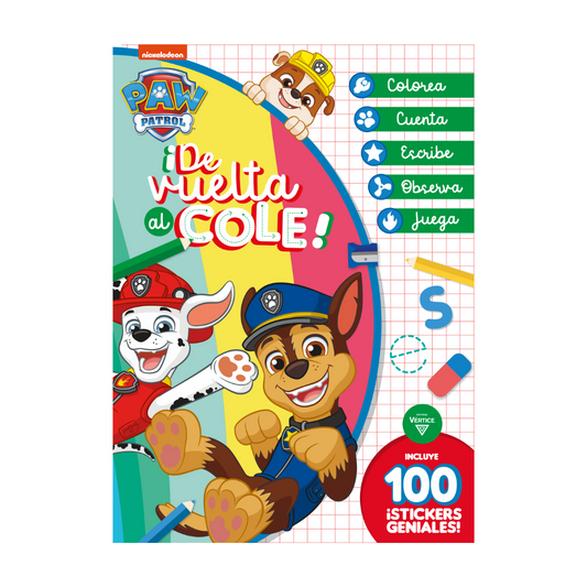 Libro de actividades 100st de vuelta al cole paw patrol