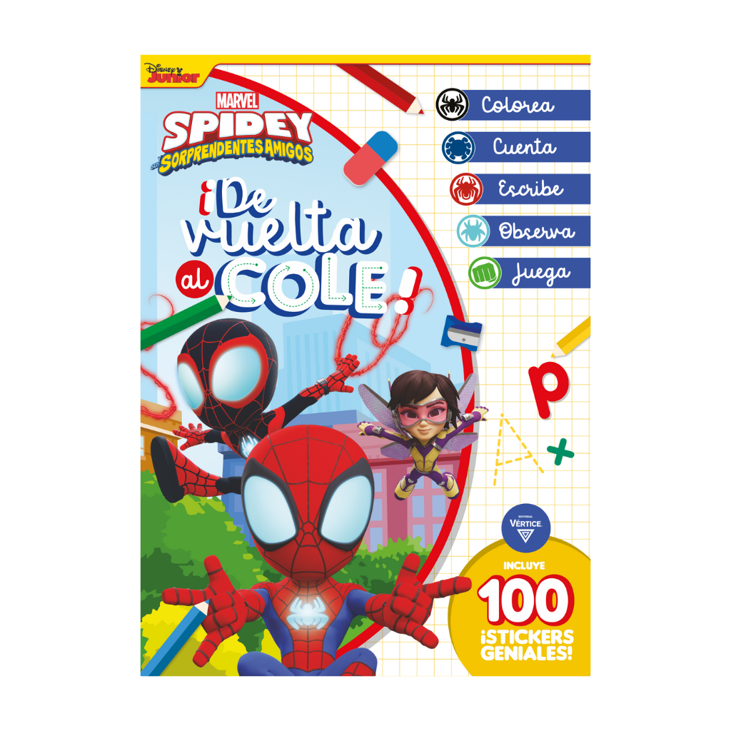 Libro de actividades 100st de vuelta al cole spidey