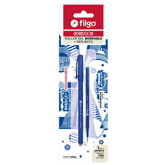 Roller Gel Borrable Borrax Se / Blister 1 Go! + Repuesto