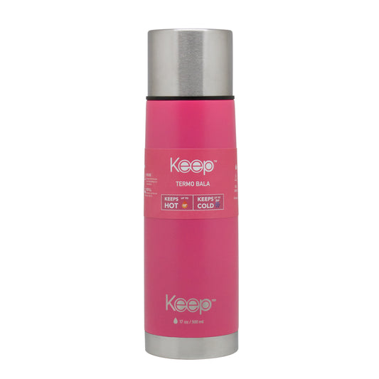 Termo bala keep 500 ml rubber - Fucsia