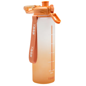 Botella med rubber 1L Keep - Naranja