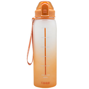 Botella med rubber 1L Keep - Naranja