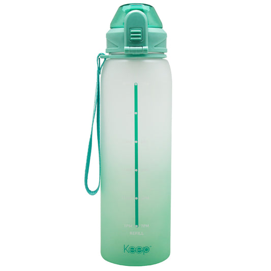 Botella med rubber 1L Keep - Verde