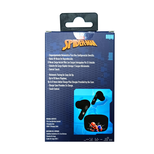 Audífono Bluetooth 18 horas Spiderman