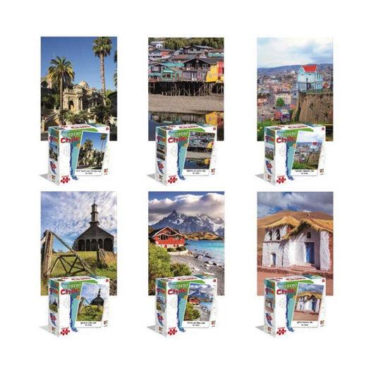 Puzzles 500 Piezas " Nuestro Chile " 6 Modelos Surtidos