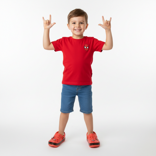 Sandalia Zueco Niño Spiderman Rojo