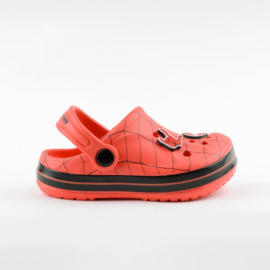 Combo Sandalia Zueco Niño Spiderman Rojo y Alitas Flotadoras Niños 3D Spiderman