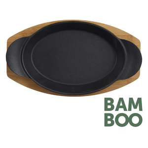 Fuente De Hierro Fundido Con Bandeja De Bambú S Dangrill