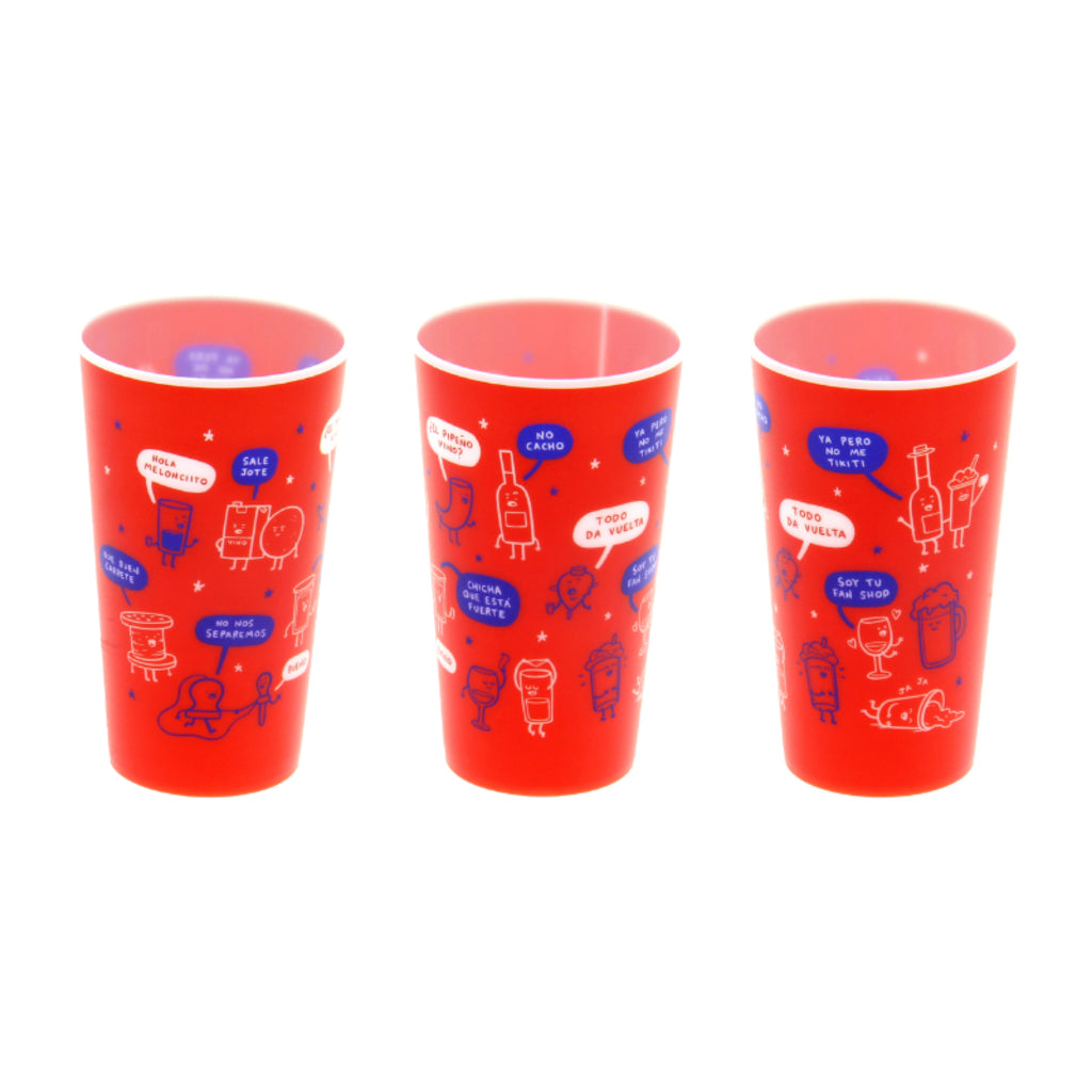 Vaso Reutilizable Dieciochero Ingesman 480 Ml X 3 Pcs
