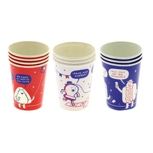 Set de 10 Vasos de Cartón Dieciochero Ingesman 266ml