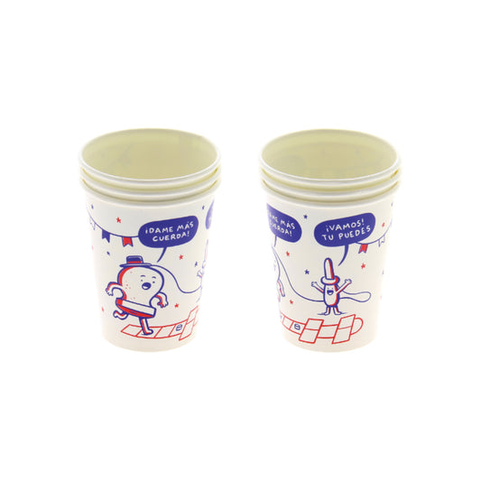 Set de 10 Vasos de Cartón Dieciochero Ingesman 266ml