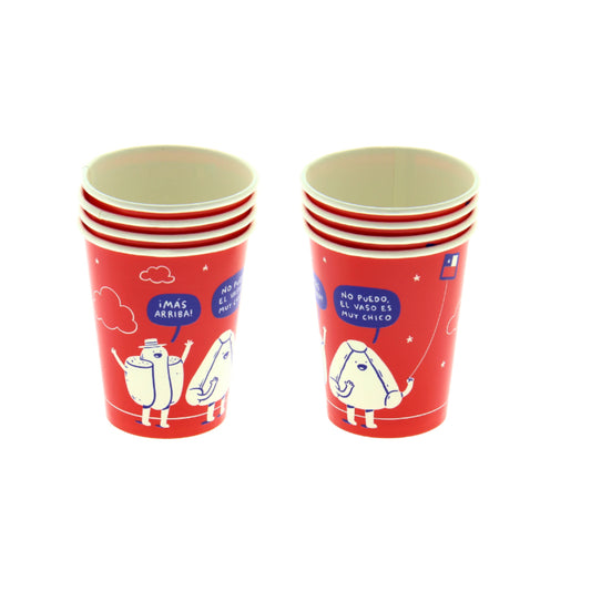 Set de 10 Vasos de Cartón Dieciochero Ingesman 266ml