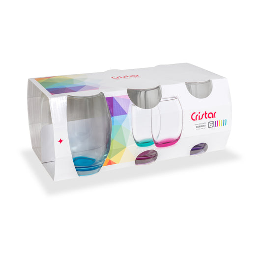 Set de 6 Vasos Altos Mikonos 460 cc Cristar