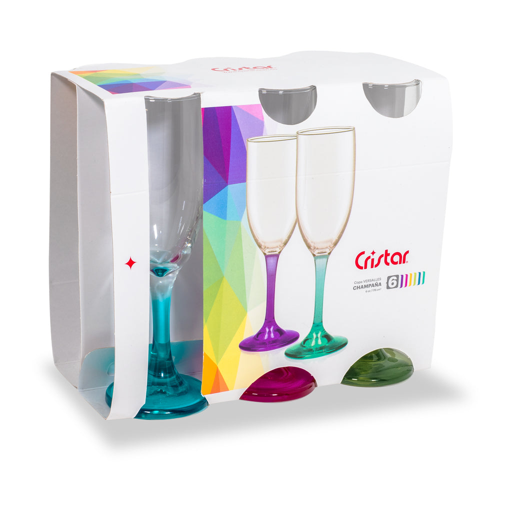 Set De 6 Copas De Champagne 176Cc Versalles Cristar