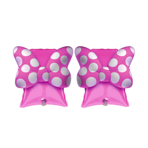 Combo Minnie: Sandalia Zueco Rosado + Alitas Flotadoras