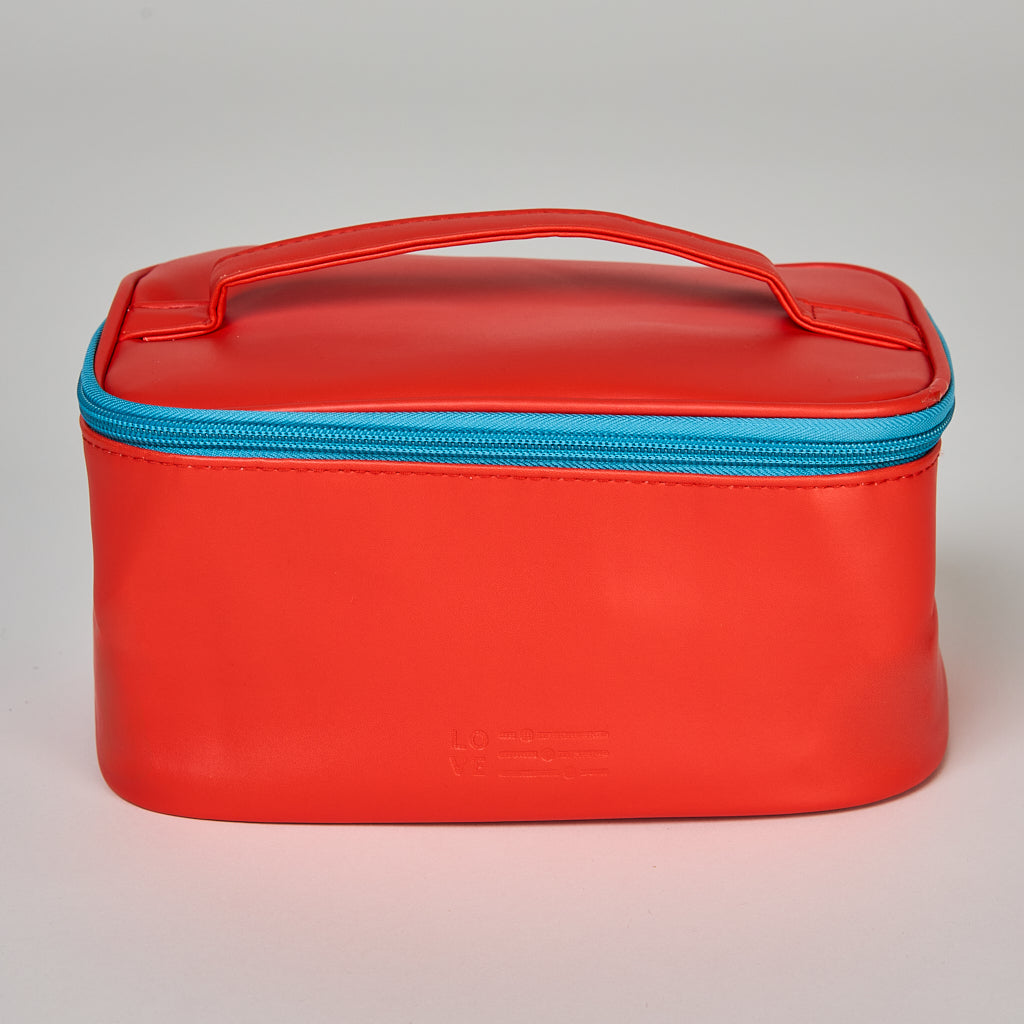 Cosmetiquero Bicolor Pequeño Rojo