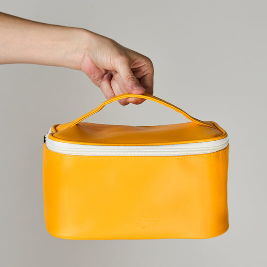 Cosmetiquero Bicolor Pequeño Mostaza