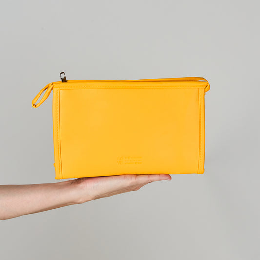 Cosmetiquero Bicolor Mediano Mostaza