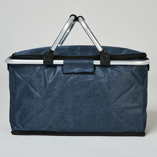 Cooler Plegable Manillas 18Lt Azul
