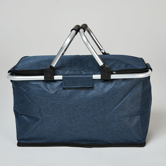 Cooler Plegable Manillas 18Lt Azul