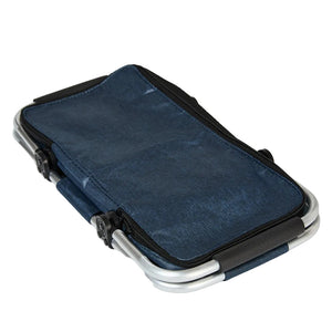 Cooler Plegable Manillas 18Lt Azul