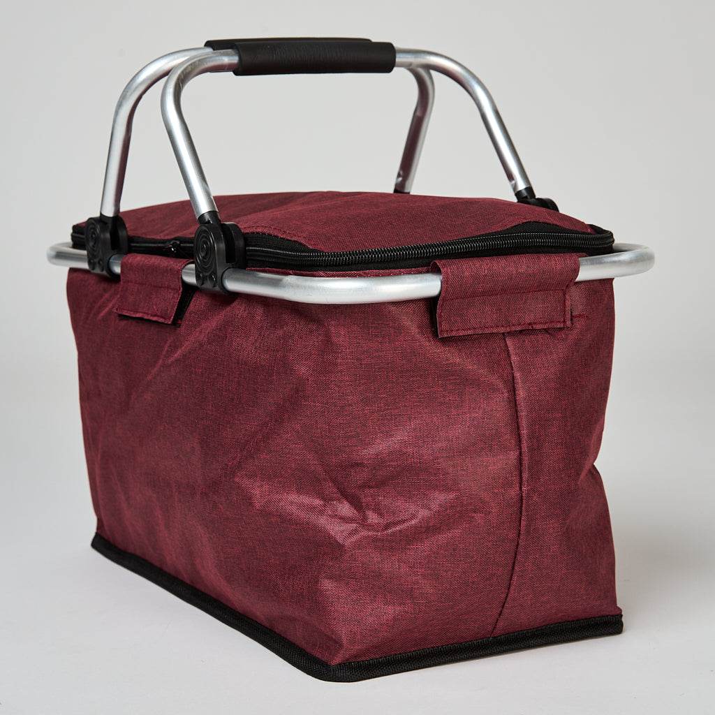 Cooler Plegable Manillas 18Lt Rojo