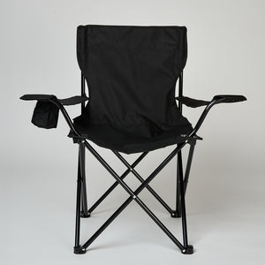 Silla Plegable Camping con Bolso Negra