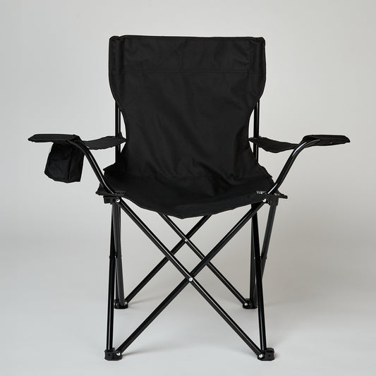 Silla Plegable Camping con Bolso Negra