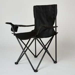 Silla Plegable Camping con Bolso Negra