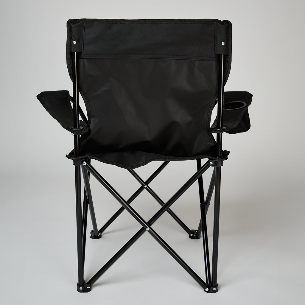 Silla Plegable Camping con Bolso Negra