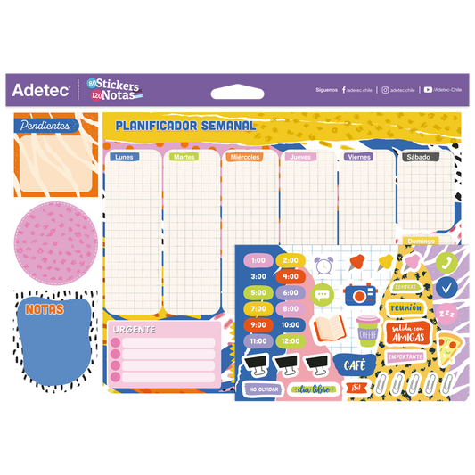 Planificador Semanal Aderec - Stickers Y Notas Adhesivas