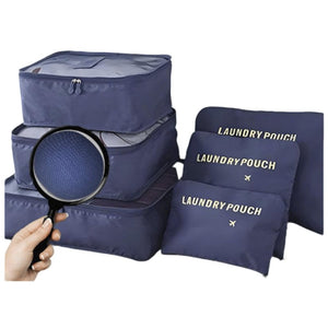 Set 6 Organizadores De Maleta Viaje Pro Outdoor Azul