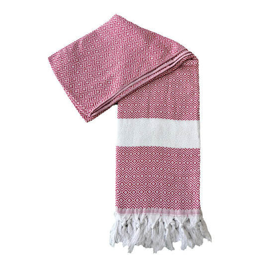 Toalla Turca Oman Diamond Roja (Jackard)
