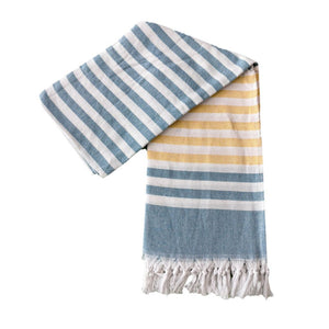 Toalla Turca Fatma Azul Amarillo