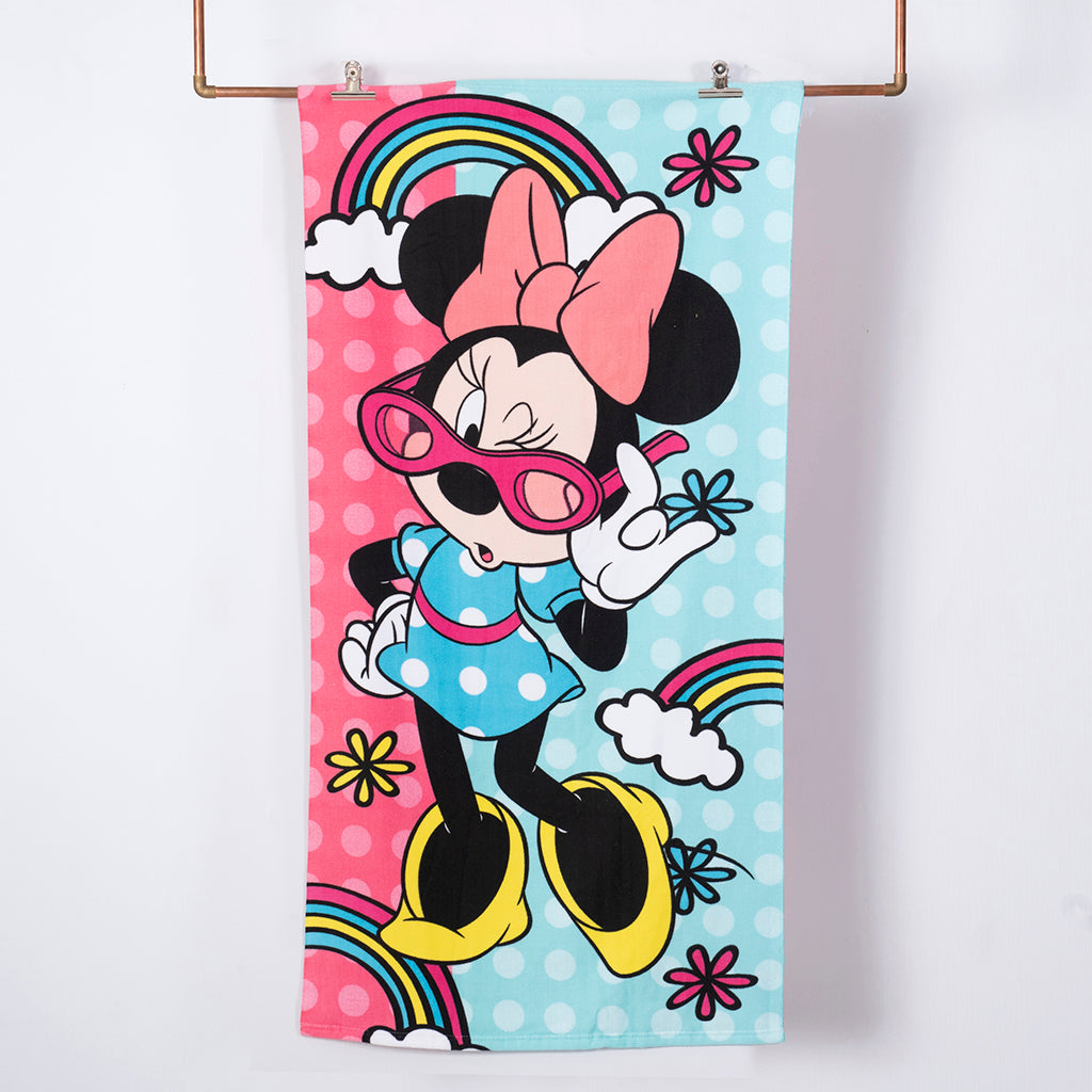 Set Toalla 70X140 Cms + Lentes De Sol UV + Bolso Minnie
