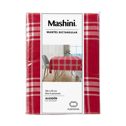 Mantel Tartan Rectangular 150X210 Cm Rojo