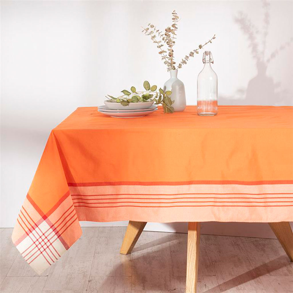 Mantel Tartan Rectangular 150X210 Cm Coral