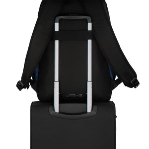 Combo Mochila Saxoline Cardiff Azul + Mouse Inalambrico + Audífonos Bluetooth