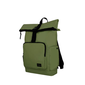 Combo Banano Silicona Celeste y Mochila Saxoline Preston Roll Top Olive Green 35 L